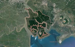 Bản đồ Cần Giờ và khu vực lân cận, vị trí chiến lược thu hút đầu tư bất động sản.
