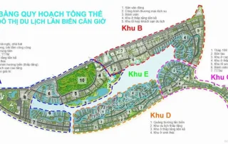 Bản đồ quy hoạch tổng thể khu đô thị du lịch lấn biển Vinhomes Green Paradise tại Cần Giờ.