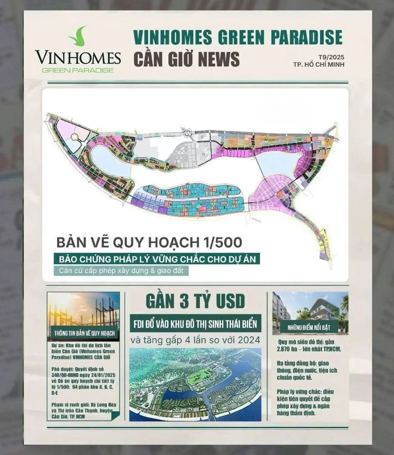 Quy hoạch 1/500 Vinhomes Green Paradise: Bước ngoặt pháp lý quan trọng