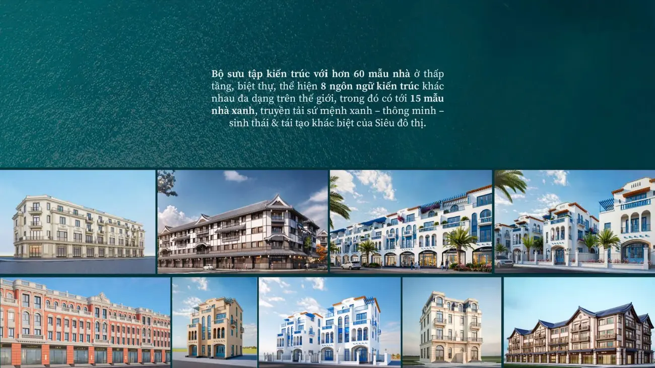 Bộ sưu tập kiến trúc đa dạng tại The Haven Bay – biểu tượng phong cách Châu Âu giữa thiên nhiên Cần Giờ.