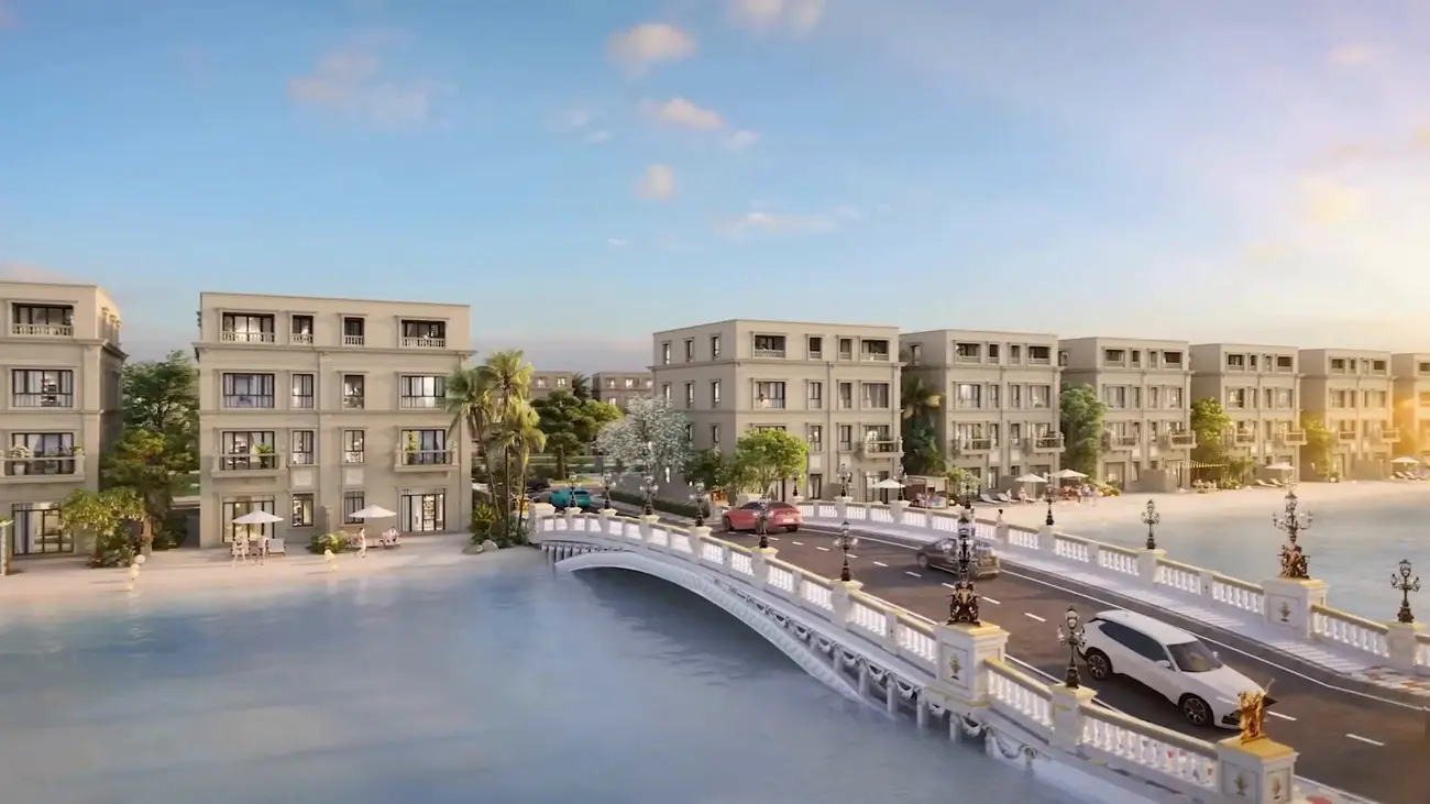 Cảnh quan Vinhomes Green Paradise Cần Giờ với thiết kế tinh tế và không gian sống đẳng cấp, thượng lưu.