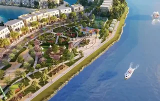 Không gian sống xanh đẳng cấp tại Paradise Lagoon thuộc đại đô thị Vinhomes Green Paradise Cần Giờ.