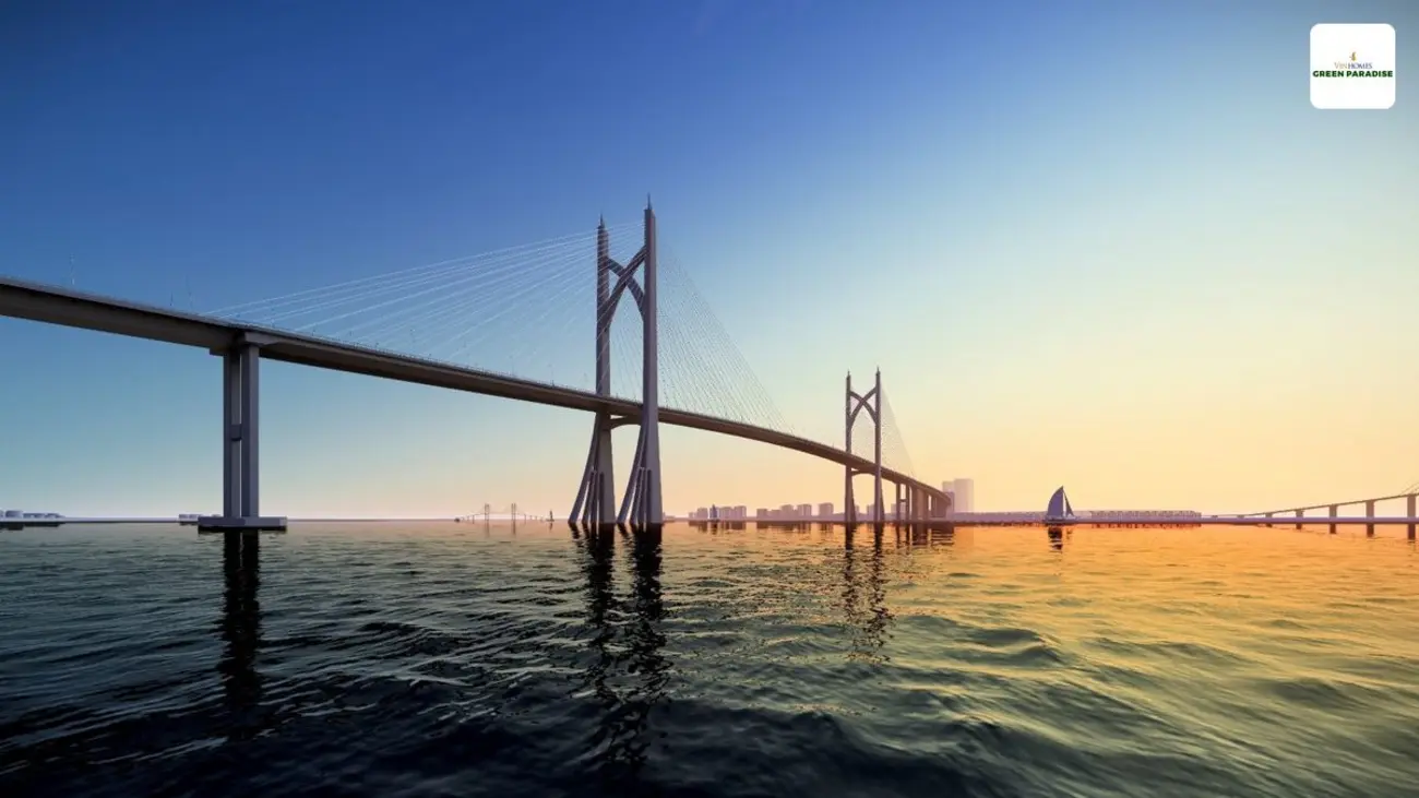 Phối cảnh cầu vượt biển Cần Giờ – Vũng Tàu, động lực tăng giá bất động sản Vinhomes Cần Giờ.