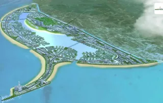 Phối cảnh đại dự án Vinhomes Cần Giờ - biểu tượng mới của đô thị biển, gắn liền phát triển thương mại và du lịch.