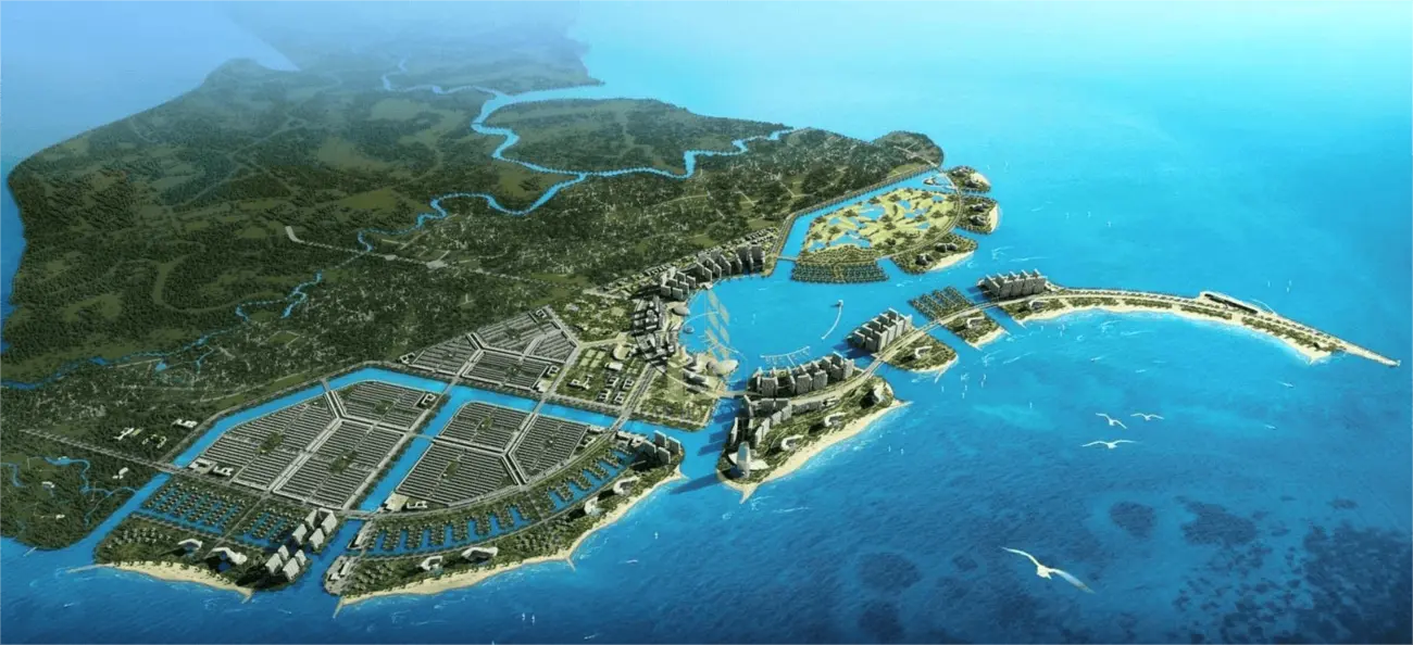Phối cảnh dự án Vinhomes Green Paradise Cần Giờ với tổng diện tích gần 2.900 ha.