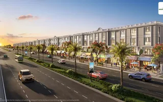 Phối cảnh shophouse Vinhomes Cần Giờ Green Paradise với thiết kế hiện đại và công năng linh hoạt.