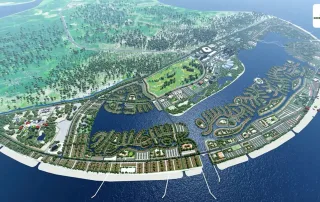 Phối cảnh siêu đô thị Vinhomes Green Paradise Cần Giờ: Điển hình ESG, bảo tồn thiên nhiên và phát triển bền vững.