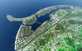Phối cảnh Vinhomes Green Paradise Cần Giờ, đại đô thị biển sinh thái thúc đẩy bởi tuyến đường sắt cao tốc TP.HCM – Cần Giờ.