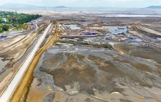 Tiến độ thi công phân khu The Green Bay, Vinhomes Green Paradise Cần Giờ ngày 25/09/2025.