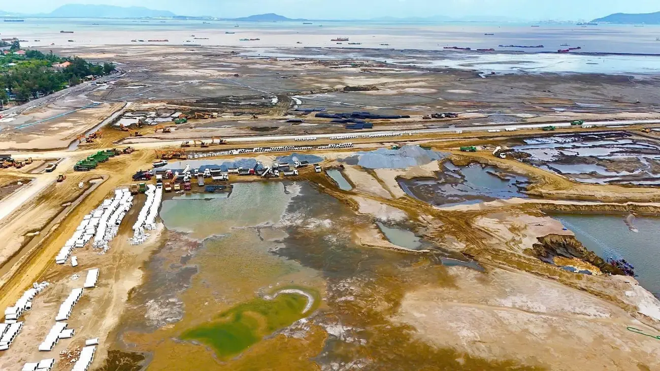 Tiến độ xây dựng khu B – Vinhomes Green Paradise Cần Giờ, tháng 09/2025.