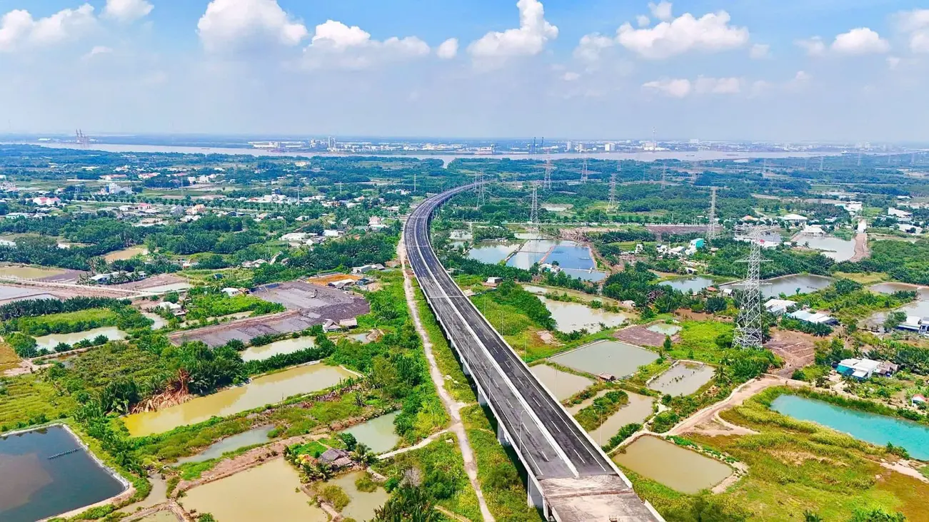 Toàn cảnh cầu Phước Khánh, công trình hạ tầng đột phá, động lực phát triển cho Vinhomes Green Paradise Cần Giờ.