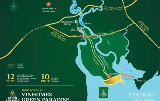 Hạ tầng vượt trội kết nối Vinhomes Green Paradise với TP.HCM và Vũng Tàu chỉ trong 10-12 phút.