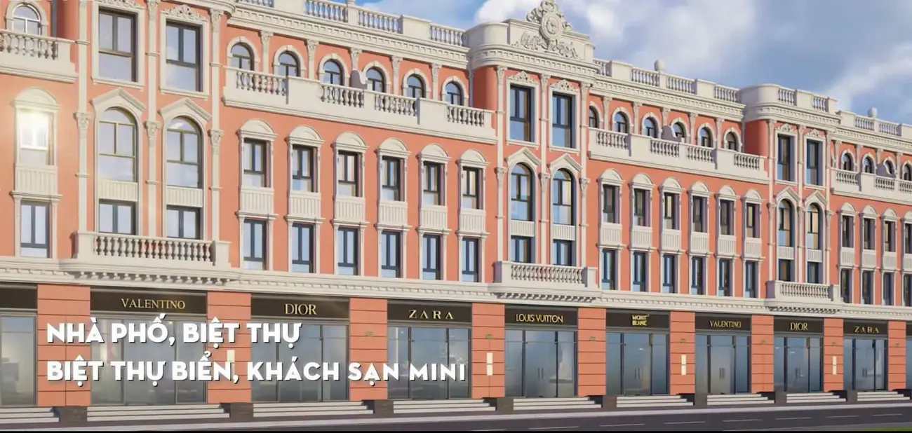 Nhà liền kề tại Vinhomes Green Paradise với thiết kế hiện đại, thích hợp cho kinh doanh và sinh hoạt.